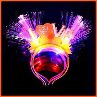 10Pcs Adult Kids Glowing Led Party Accessories | Cat Bunny Crown Flower Headband | Halloween Party | whatagift.com.au.