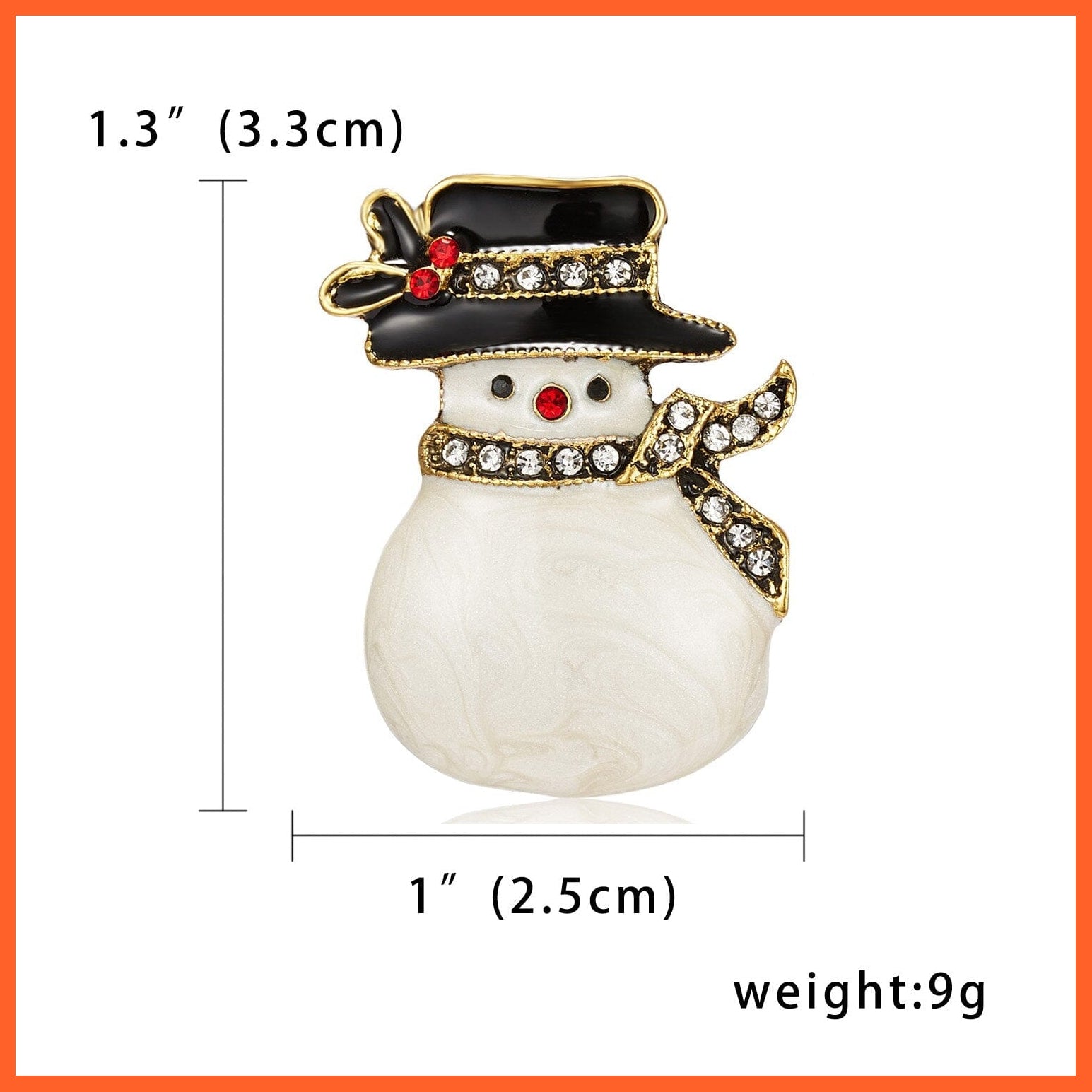 whatagift.com.au 12 Christmas Enamel Snowman Hats Brooch Pins | Christmas Gifts