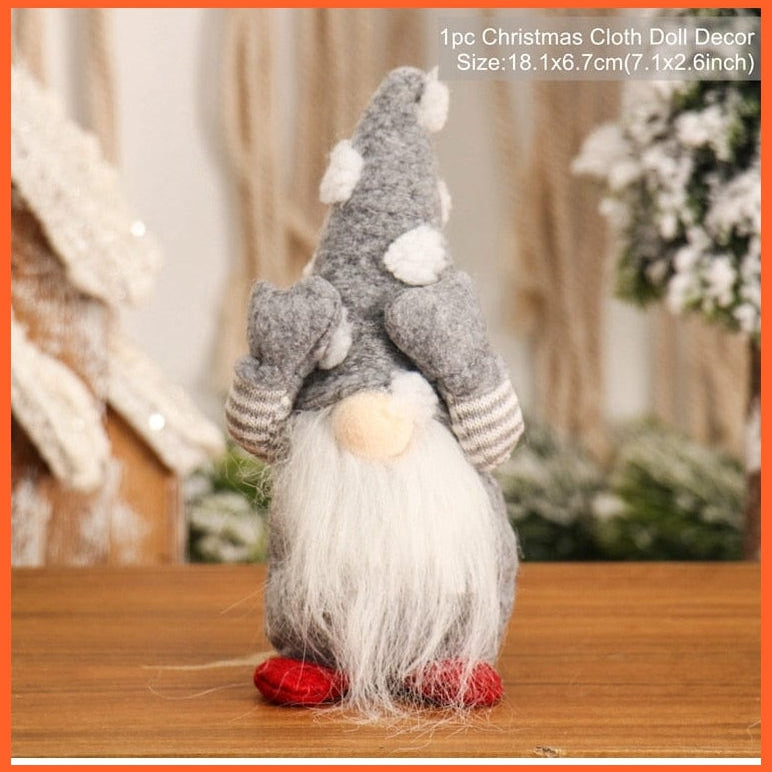 whatagift.com.au 12 Merry Christmas Decorations For Home Santa Claus Doll | Snowman Doll Christmas Ornaments