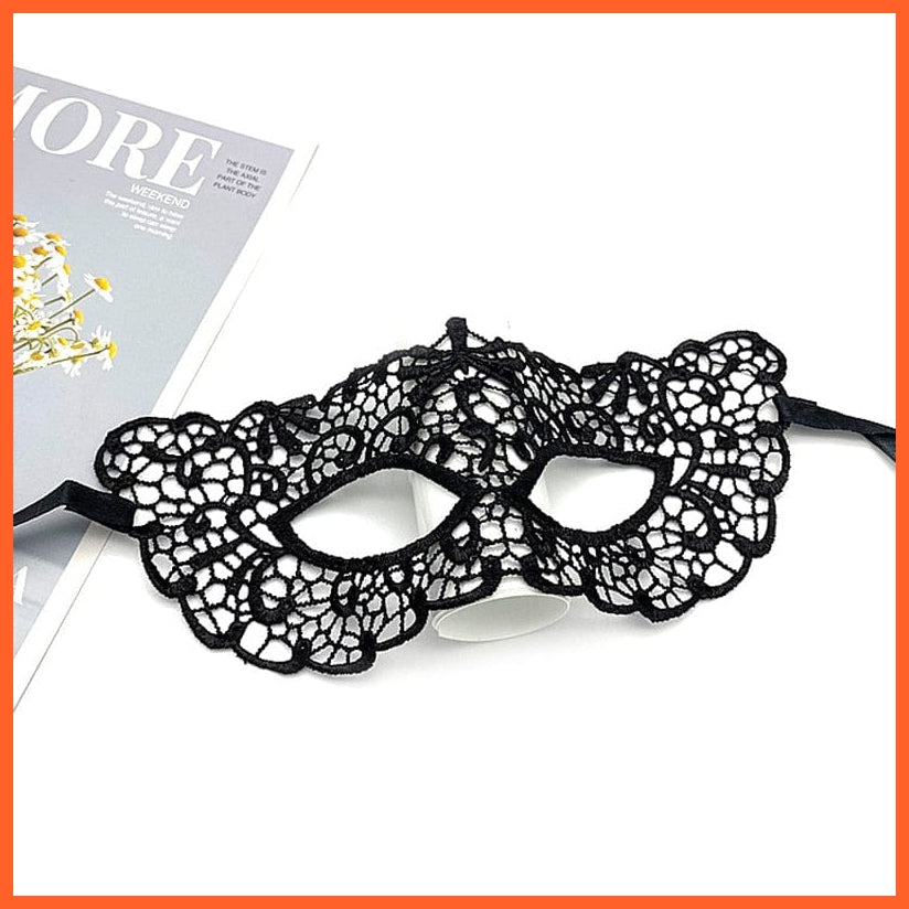 whatagift.com.au 12 Women Hollow Lace Masquerade Face Mask | Cosplay Prom Halloween Party Masks | Eye Mask