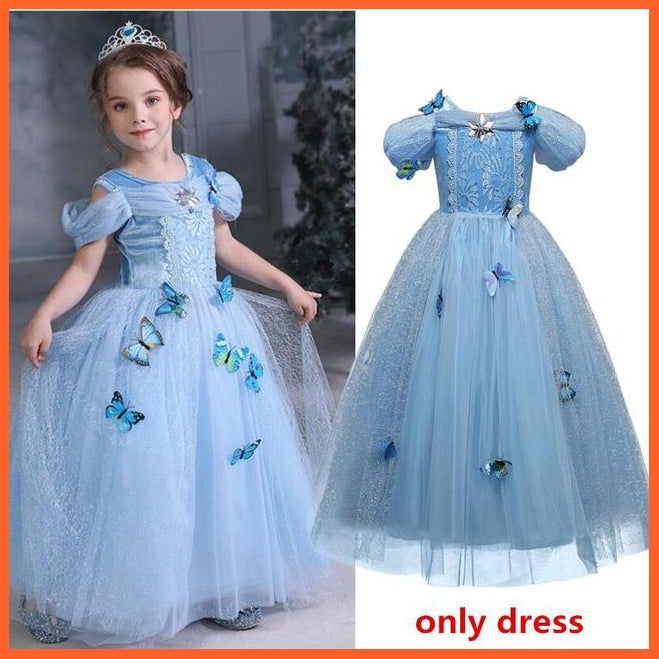 whatagift.com.au 121- / 5T Girls Winter Princess Dress | Princess Costumes For Kids Cosplay