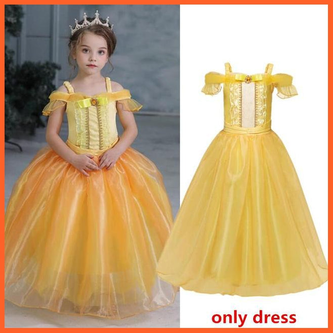 whatagift.com.au 126- / 5T Girls Winter Princess Dress | Princess Costumes For Kids Cosplay