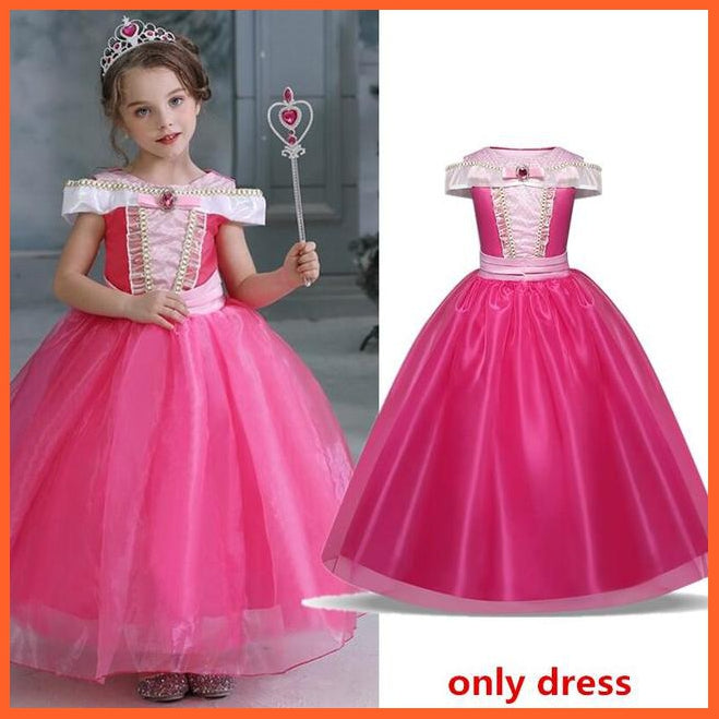 whatagift.com.au 129-M / 6T Girls Winter Princess Dress | Princess Costumes For Kids Cosplay