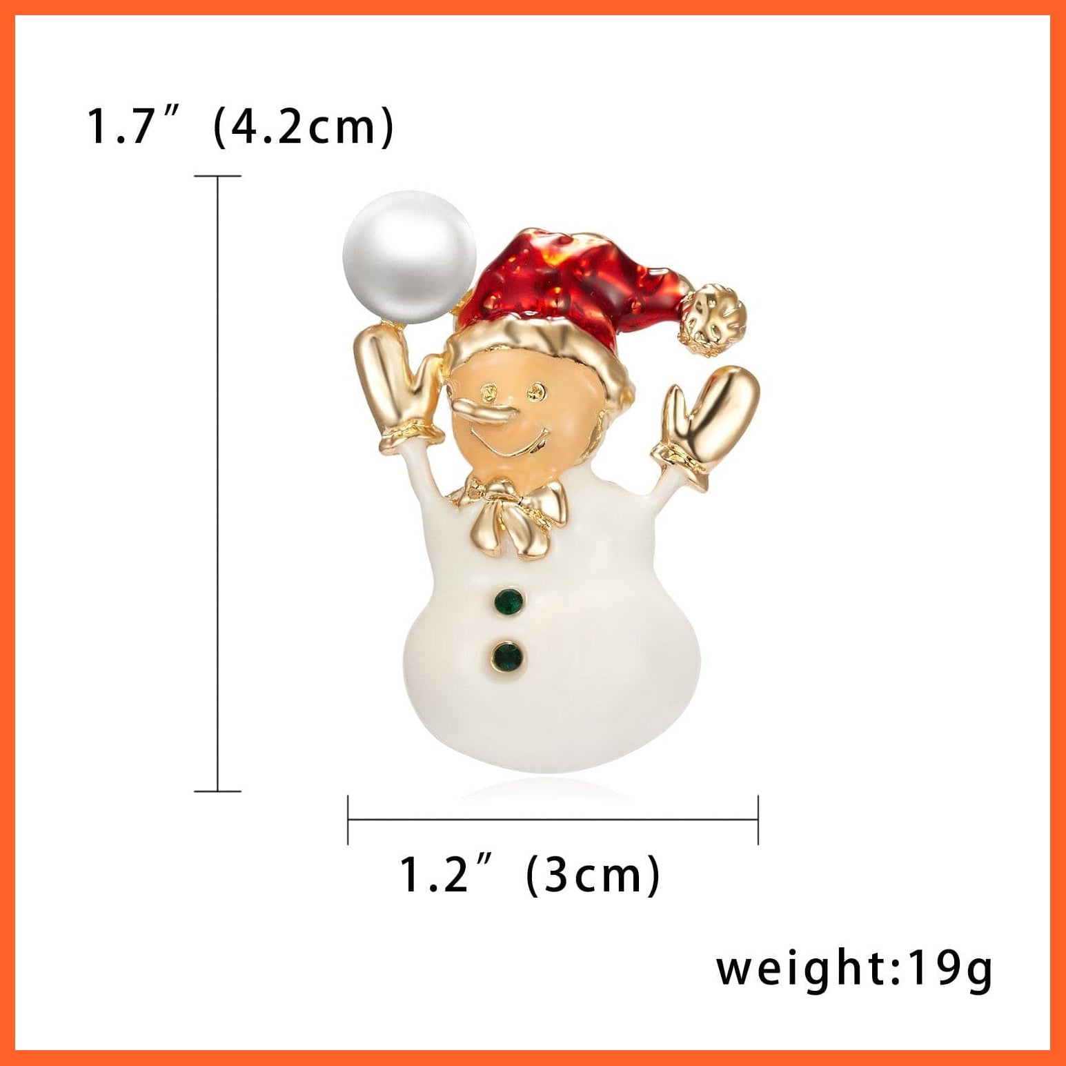 whatagift.com.au 13 Christmas Enamel Snowman Hats Brooch Pins | Christmas Gifts