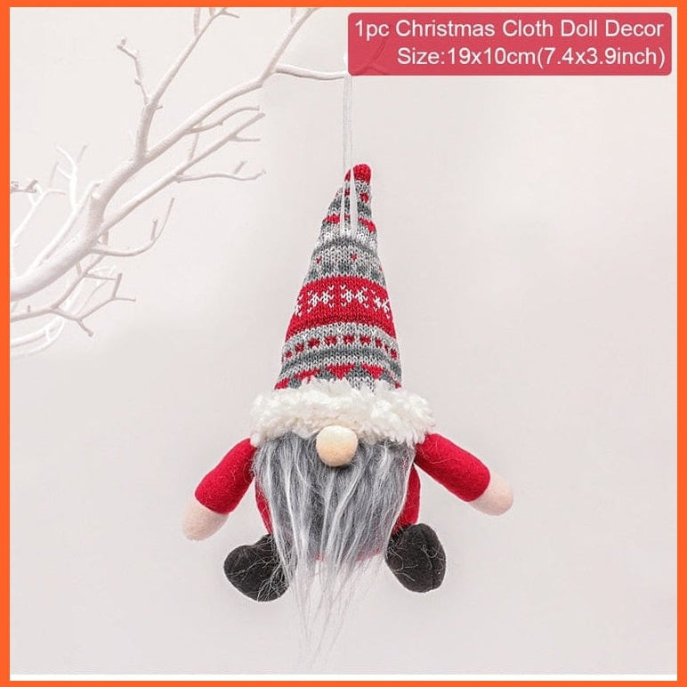 whatagift.com.au 13 Merry Christmas Decorations For Home Santa Claus Doll | Snowman Doll Christmas Ornaments