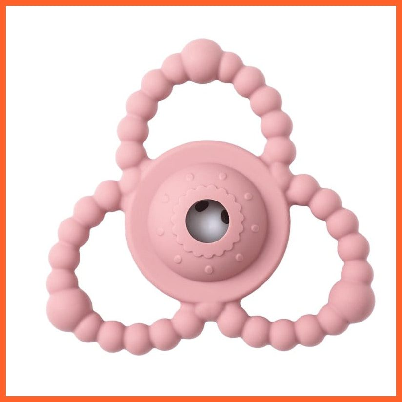 whatagift.com.au 13 Silicone Baby Rudder Shape Wooden Teether Ring | BPA Free Silicone Children Teething Toy