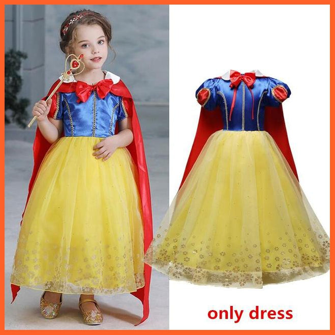 whatagift.com.au 136-HU / 4T Girls Winter Princess Dress | Princess Costumes For Kids Cosplay