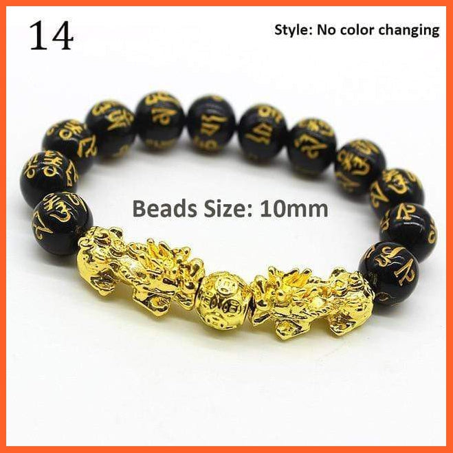 Obsidian Stone Beads Bracelets - Color Changing Wristband | whatagift.com.au.