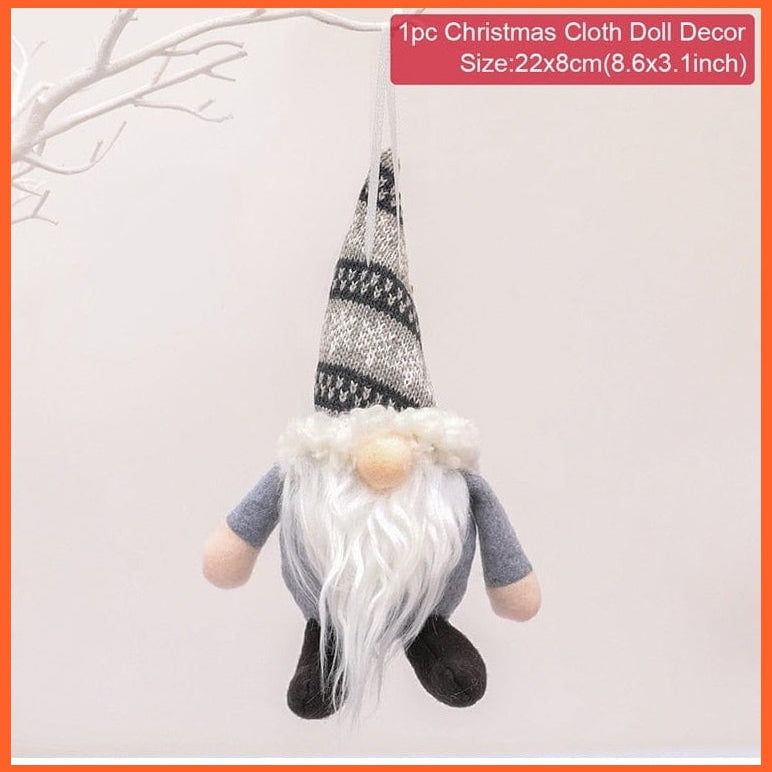 whatagift.com.au 14 Merry Christmas Decorations For Home Santa Claus Doll | Snowman Doll Christmas Ornaments