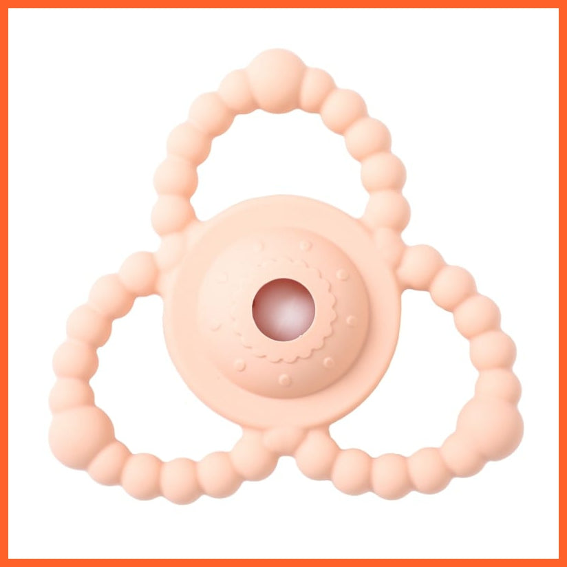 whatagift.com.au 14 Silicone Baby Rudder Shape Wooden Teether Ring | BPA Free Silicone Children Teething Toy