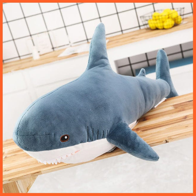 whatagift.com.au 140cm / Blue Hot 140cm Giant Shark Plush Toy Soft Stuffed Speelgoed Animal Reading Pillow for Birthday Gifts Cushion Doll Gift For Children