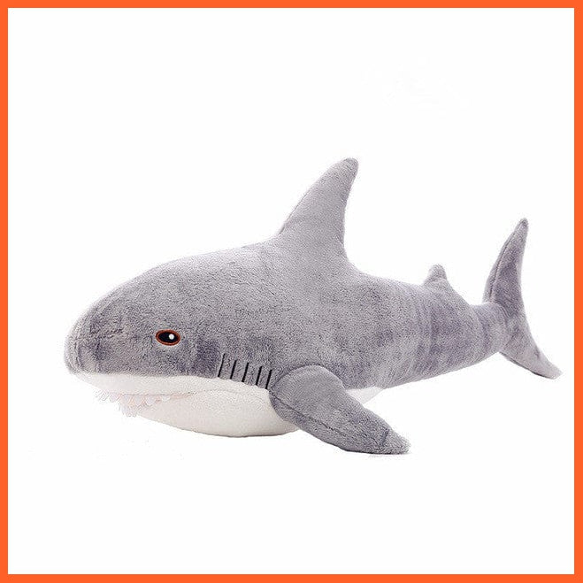 whatagift.com.au 140cm / gray Hot 140cm Giant Shark Plush Toy Soft Stuffed Speelgoed Animal Reading Pillow for Birthday Gifts Cushion Doll Gift For Children