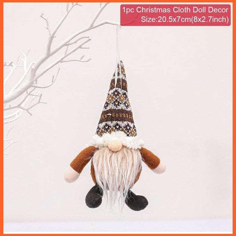 whatagift.com.au 15 Merry Christmas Decorations For Home Santa Claus Doll | Snowman Doll Christmas Ornaments
