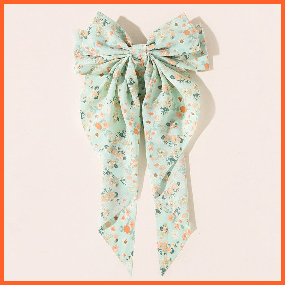 whatagift.com.au 15 Women Large Bow Hairpin | Summer Chiffon Big Bowknot Clip | Hair Accessories