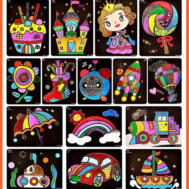 whatagift.com.au 15pcs Traffic Fairy Tales DIY Magic Transfer Painting Crafts