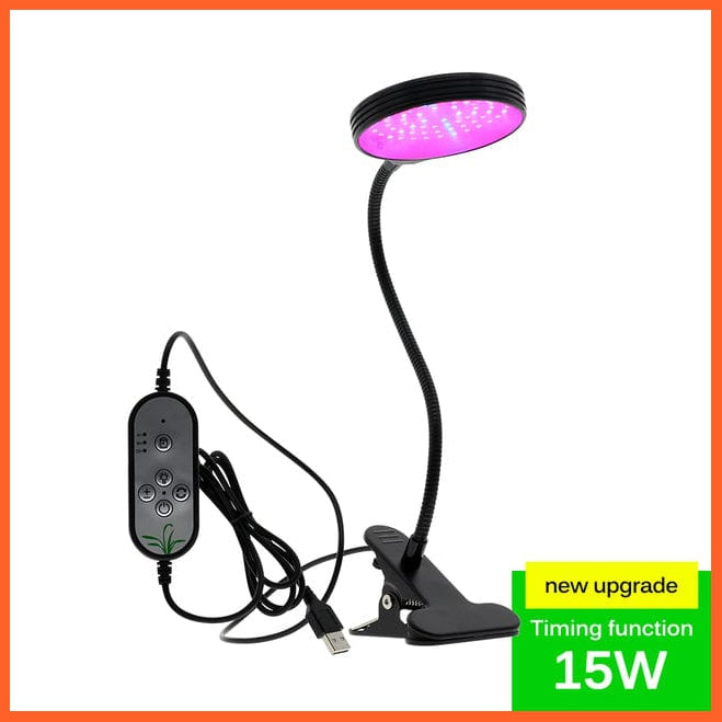 whatagift.com.au 15W / Poland LED Grow Light with 360 Degrees Flexible Clip USB Power Supply Desktop LED Light.
