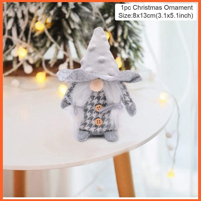 whatagift.com.au 16 Merry Christmas Decorations For Home Santa Claus Doll | Snowman Doll Christmas Ornaments