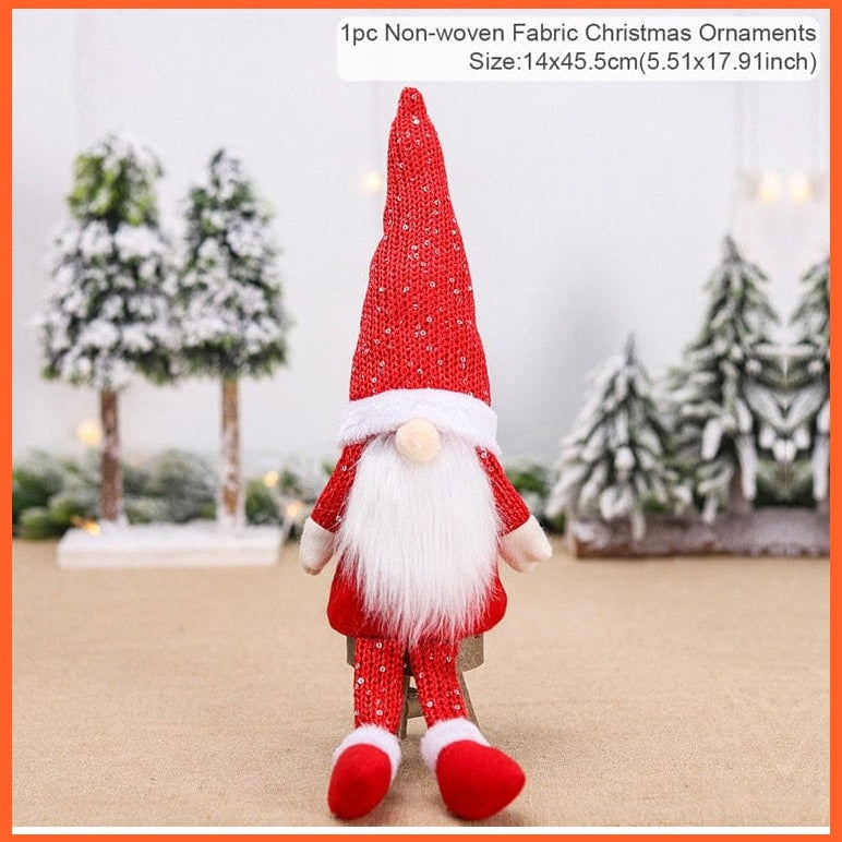 whatagift.com.au 18 Merry Christmas Decorations For Home Santa Claus Doll | Snowman Doll Christmas Ornaments