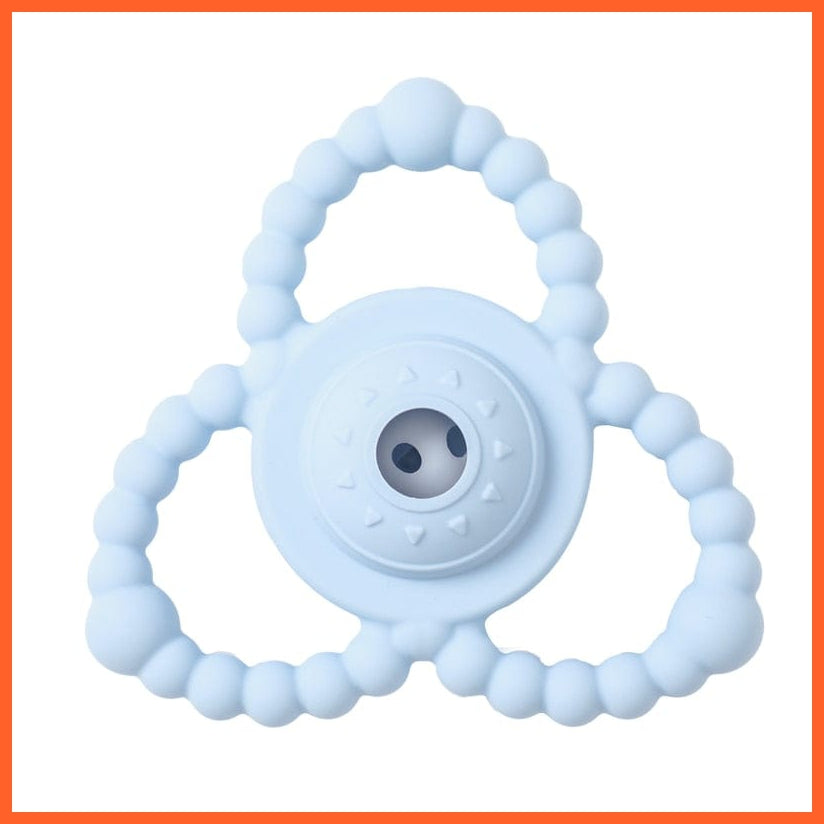 whatagift.com.au 18 Silicone Baby Rudder Shape Wooden Teether Ring | BPA Free Silicone Children Teething Toy