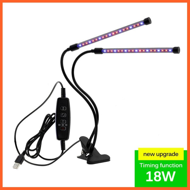 whatagift.com.au 18W / SPAIN LED Grow Light with 360 Degrees Flexible Clip USB Power Supply Desktop LED Light.