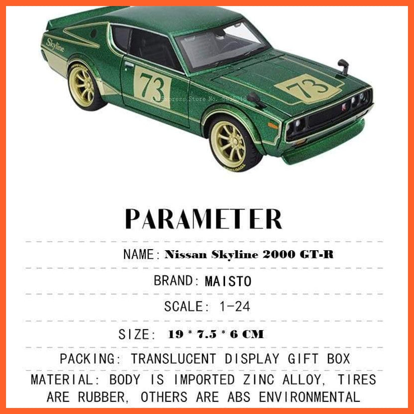 1973 Kpgc110 Nissan Skyline 2000 Gt-R 1:24 Diecast Skyline | whatagift.com.au.