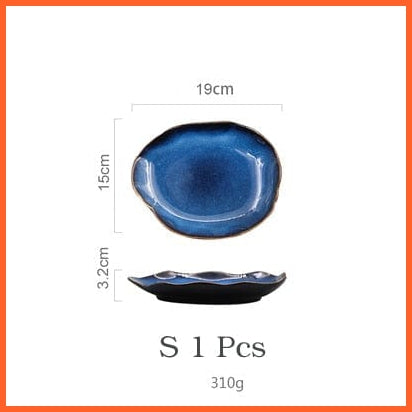whatagift.com.au 1pcs S / China 1/2/4 Pcs  Nordic Ceramic Food Dish Plate | Household Irregular Dish Salad Platter