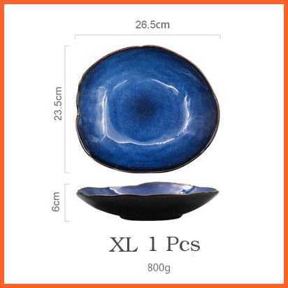 whatagift.com.au 1pcs XL / China 1/2/4 Pcs  Nordic Ceramic Food Dish Plate | Household Irregular Dish Salad Platter