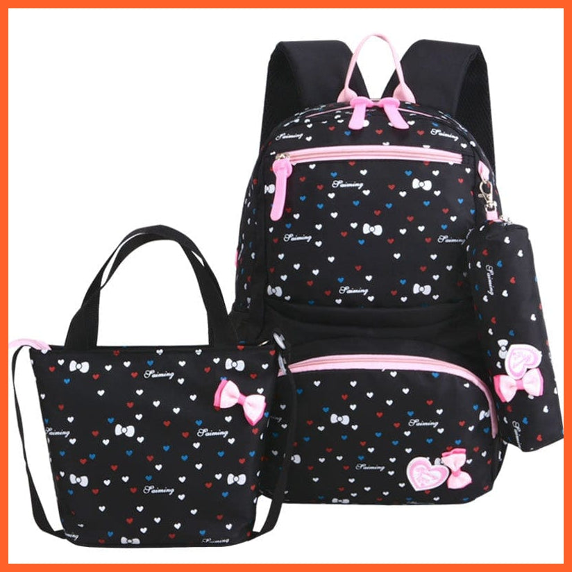 whatagift.com.au 2 black 3pcs/set Male backpacks | Shoulder Bag for Travelling