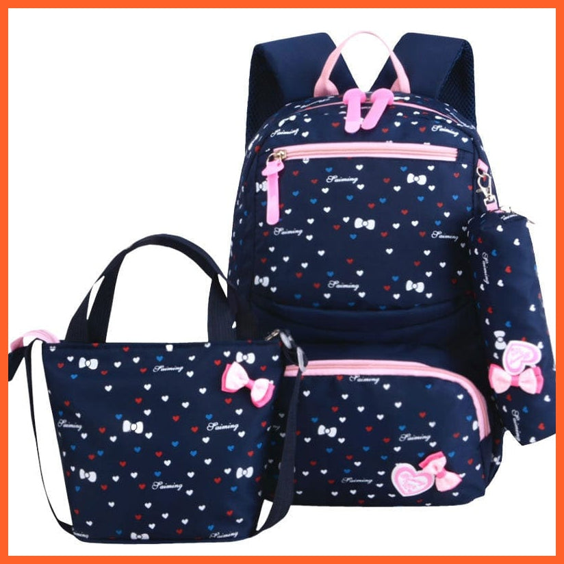 whatagift.com.au 2 blue 3pcs/set Male backpacks | Shoulder Bag for Travelling