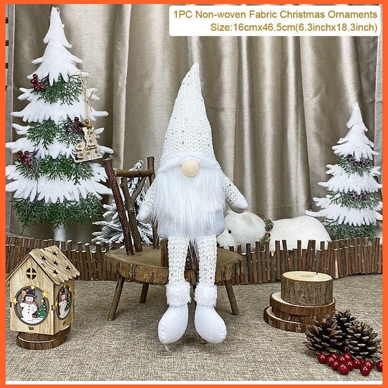 whatagift.com.au 2 Merry Christmas Decorations For Home Santa Claus Doll | Snowman Doll Christmas Ornaments