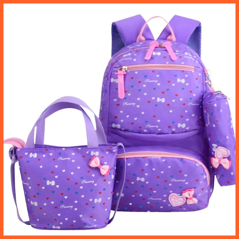 whatagift.com.au 2 purple 3pcs/set Male backpacks | Shoulder Bag for Travelling