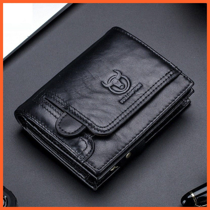whatagift.com.au 2021 Brand Genuine Leather Men&#39;s Wallet Cowhide Designer Male Purse Vintage ID Card Holder Luxury Money Bag