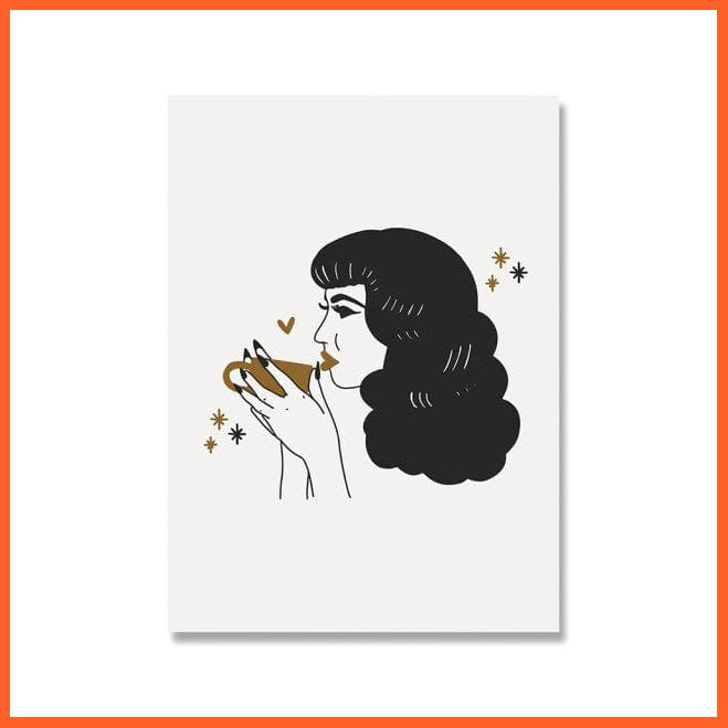 Coffee Guide Poster Prints Kitchen Wall Decor | Coffee Lovers Gift Wall Art Canvas Painting | whatagift.com.au.