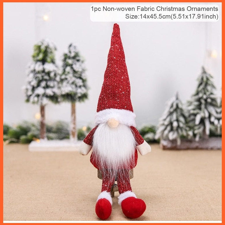 whatagift.com.au 22 Merry Christmas Decorations For Home Santa Claus Doll | Snowman Doll Christmas Ornaments