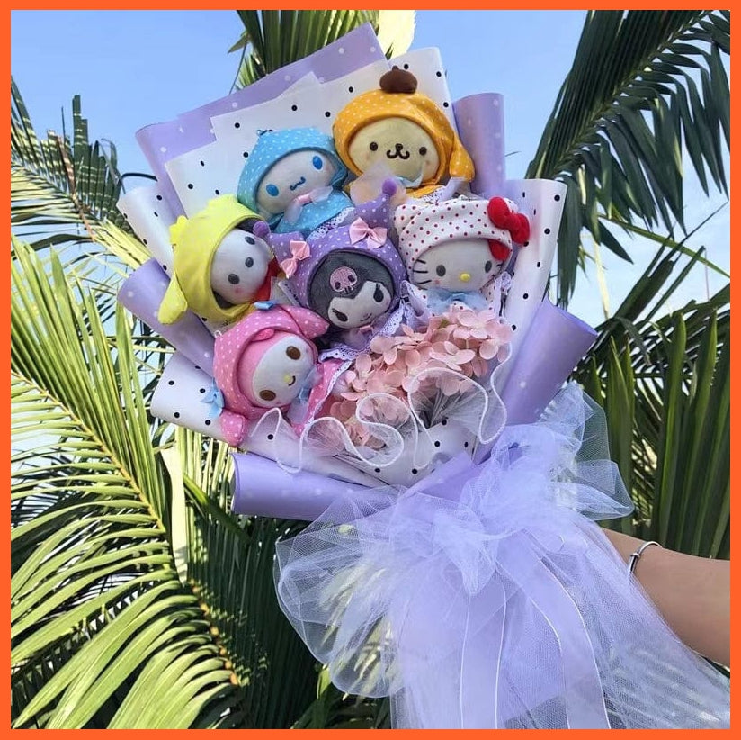 whatagift.com.au 24 Christmas Gifts Cartoon Sanrio Plush Bouquet |  Plush Doll Toy  Valentine Graduation Gifts