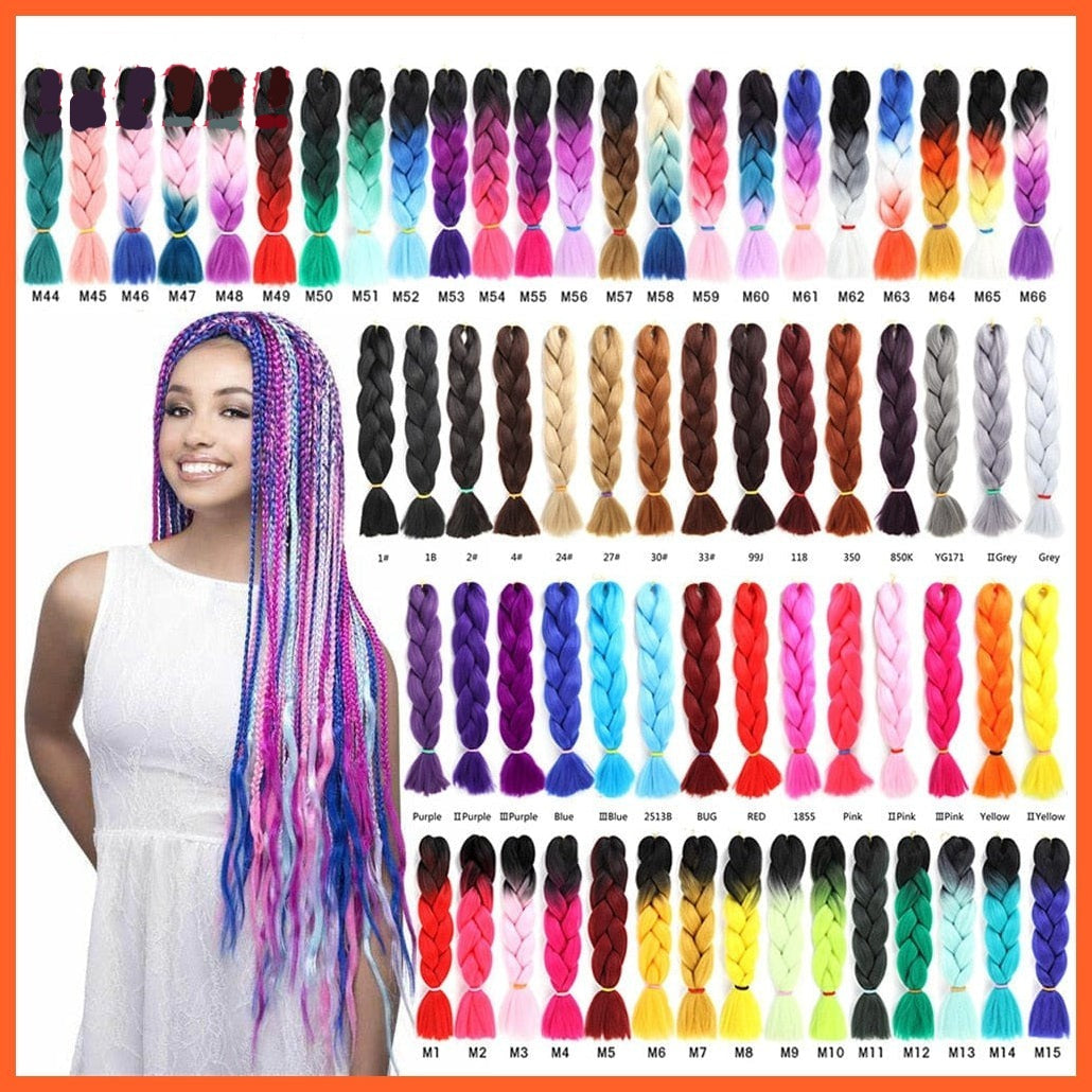 whatagift.com.au 24 Inches Jumbo Braid Synthetic Ombre Hair Extension For Women