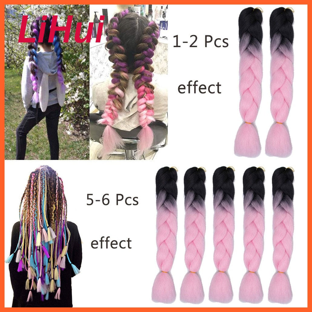 whatagift.com.au 24 Inches Jumbo Braid Synthetic Ombre Hair Extension For Women