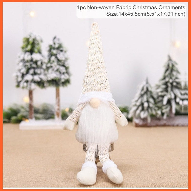whatagift.com.au 24 Merry Christmas Decorations For Home Santa Claus Doll | Snowman Doll Christmas Ornaments
