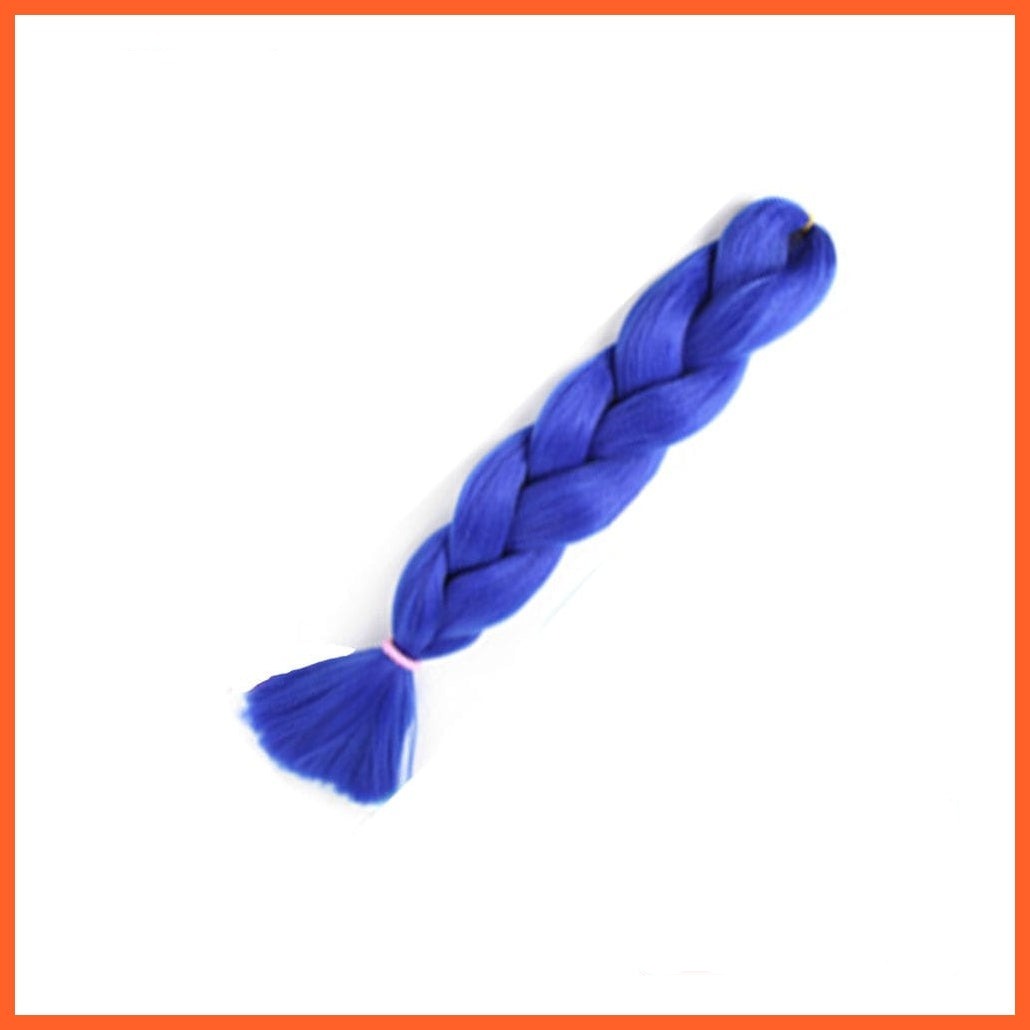 whatagift.com.au 24inches-Blue / 24inches 24 Inches Jumbo Braid Synthetic Ombre Hair Extension For Women