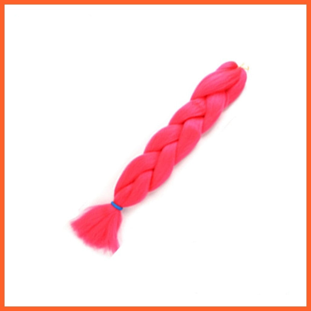 whatagift.com.au 24inches-Pink / 24inches 24 Inches Jumbo Braid Synthetic Ombre Hair Extension For Women