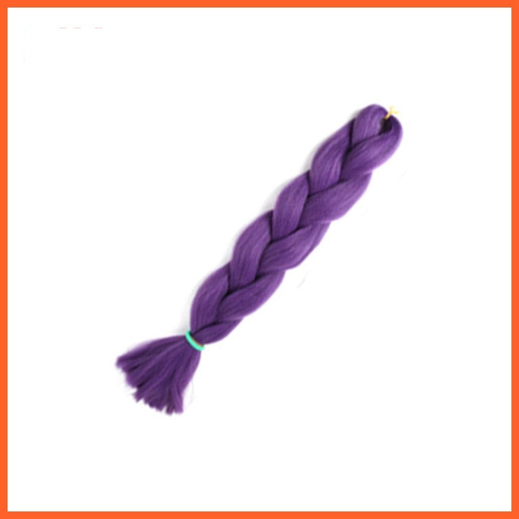 whatagift.com.au 24inches-Purple / 24inches 24 Inches Jumbo Braid Synthetic Ombre Hair Extension For Women