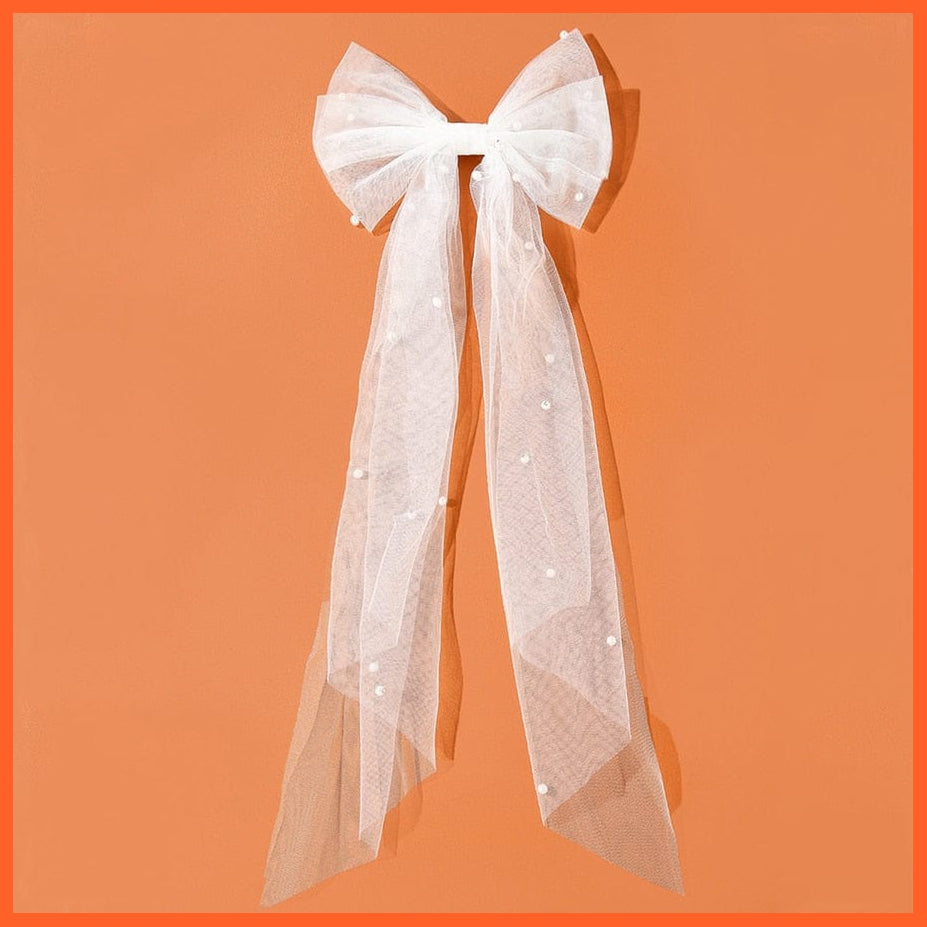 whatagift.com.au 25 Women Large Bow Hairpin | Summer Chiffon Big Bowknot Clip | Hair Accessories