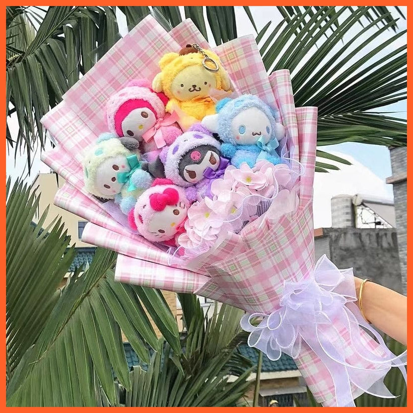 whatagift.com.au 26 Christmas Gifts Cartoon Sanrio Plush Bouquet |  Plush Doll Toy  Valentine Graduation Gifts