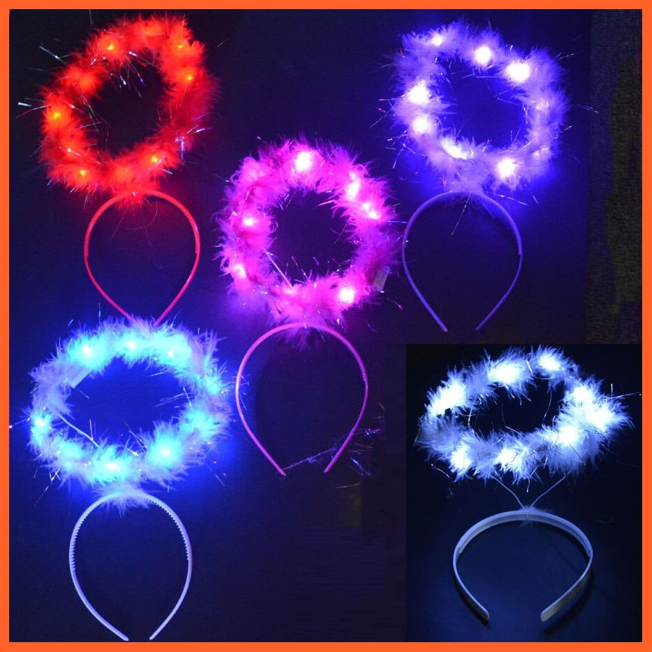 whatagift.com.au 26 mix colors 10pcs Adult Kids Glowing LED Party Accessories | Cat Bunny Crown Flower Headband | Halloween Party