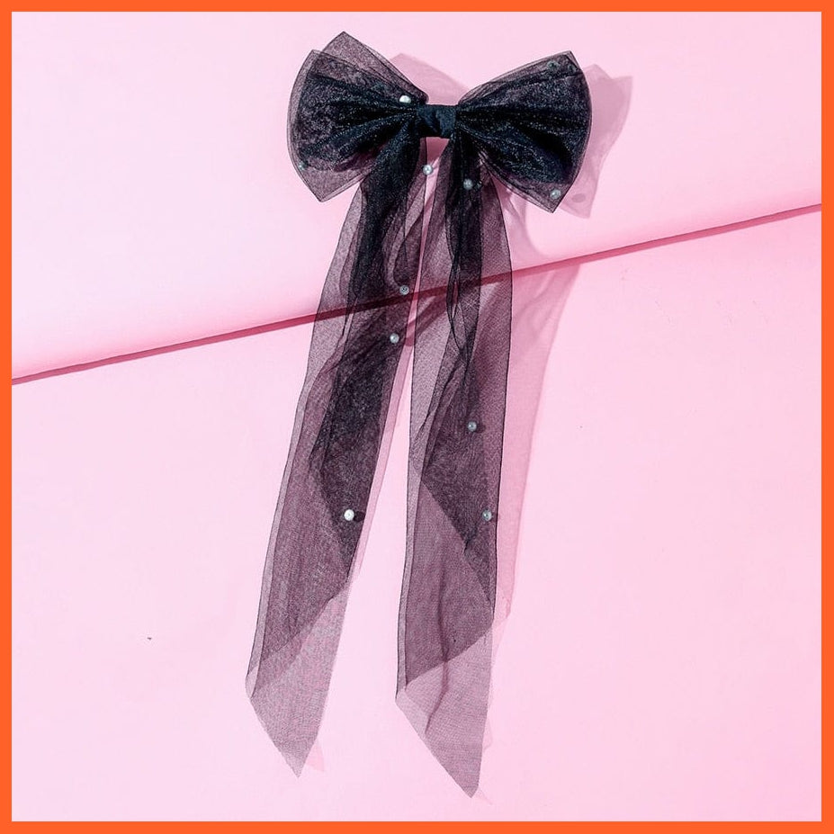 whatagift.com.au 26 Women Large Bow Hairpin | Summer Chiffon Big Bowknot Clip | Hair Accessories