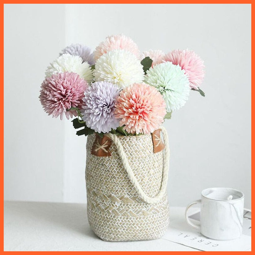 whatagift.com.au 3/5pcs Silk Artificial Hydrangea Dandelion Flower For Home Decoration