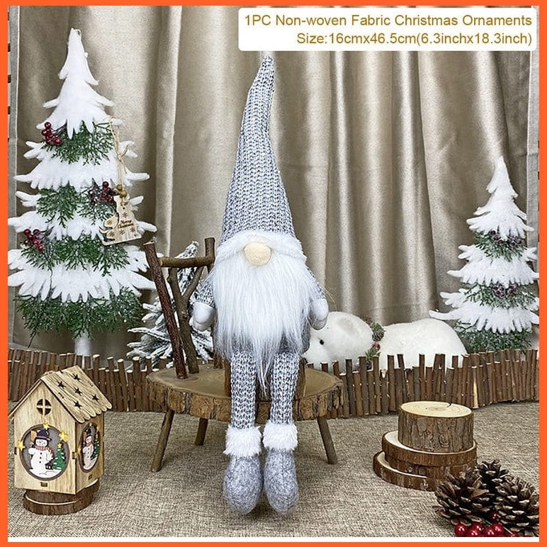 whatagift.com.au 3 Merry Christmas Decorations For Home Santa Claus Doll | Snowman Doll Christmas Ornaments
