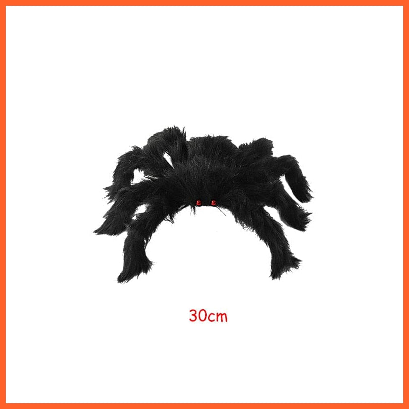 whatagift.com.au 30cm Horror Giant Black Plush Spider Halloween Party Decoration Props