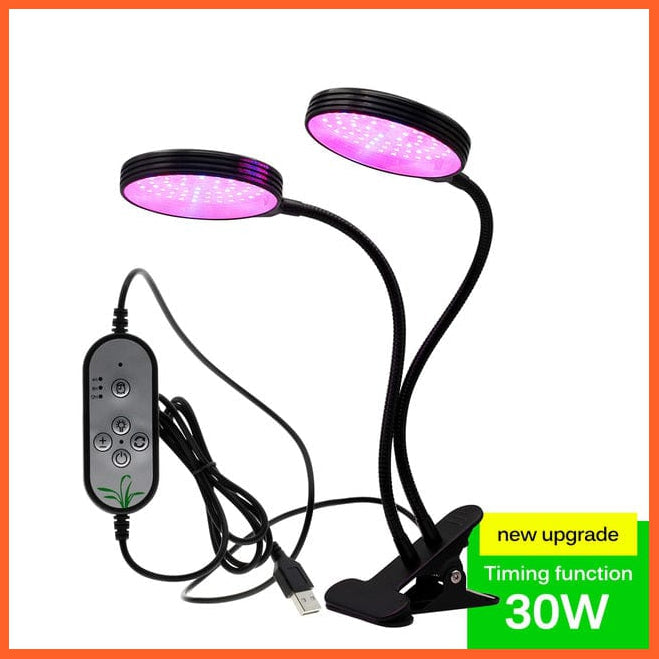 whatagift.com.au 30W / SPAIN LED Grow Light with 360 Degrees Flexible Clip USB Power Supply Desktop LED Light.