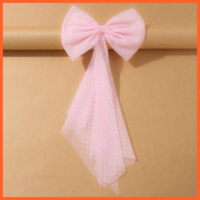 whatagift.com.au 33 Women Large Bow Hairpin | Summer Chiffon Big Bowknot Clip | Hair Accessories